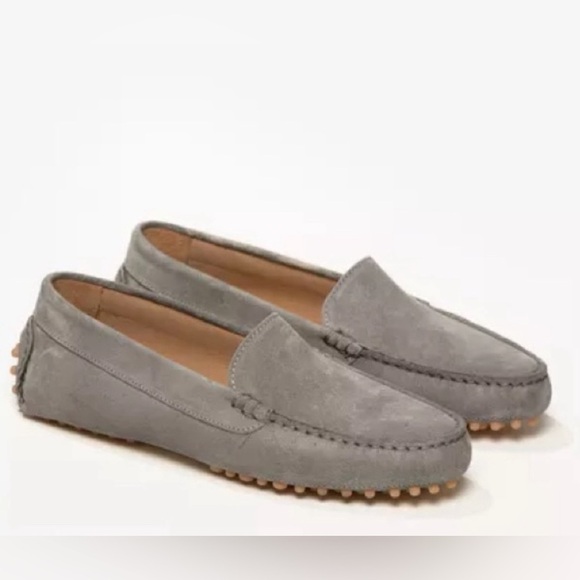 M. Gemi Shoes - M. Gemi gray flats suede style slip on loafer w/rubber bottom. Made in Italy 7.5